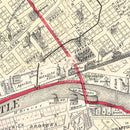 Vintage Map of Huntington, Indiana 1879