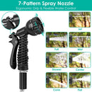 Stainless Steel Garden Hose with 7-Pattern Nozzle