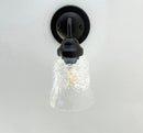 Clear Crosscut Crystal Style Wall Sconce