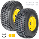 Set of 2 15x6.00-6 Lawn Mower Tires and Wheel Assembly