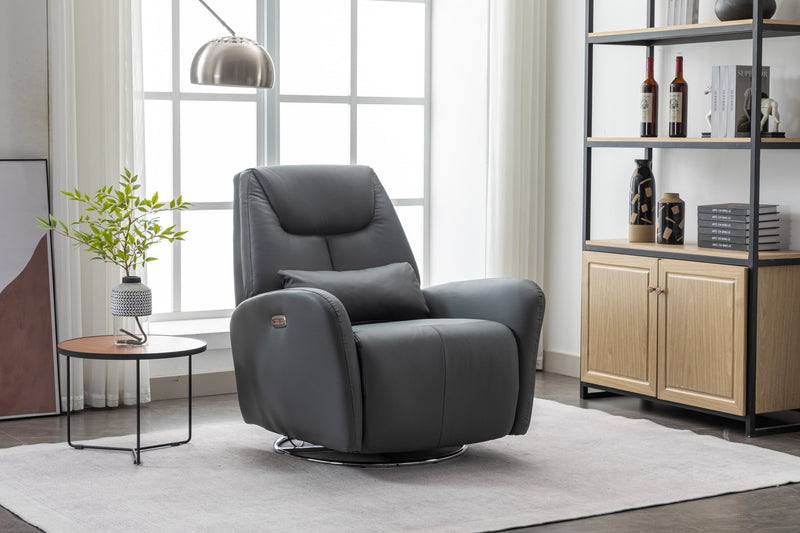 4 Modes Of Intelligent Voice Control,Atmosphere Lamp,Bluetooth Music Player,USB Ports,Back And Forth Swing, 270 Degree Swivel Power Recliner