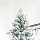 HOMCOM 9 Foot Pine Snow Flocked Artificial Christmas Tree
