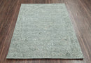4x6 Tone on Tone Gray Hand Knotted Tibetan Wool/Bamboo Silk Transitional Oriental Area Rug