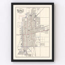 Vintage Map of Terre Haute, Indiana 1907
