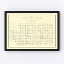 Vintage Map of Tipton County, Indiana 1910