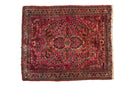 2x2.5 Vintage Fine American Sarouk Square Rug Mat