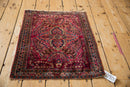 2x2.5 Vintage Fine American Sarouk Square Rug Mat