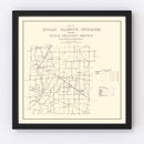 Vintage Map of Union County, Indiana 1911