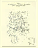 Vintage Map of Vanderburgh County, Indiana 1908