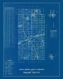 Vintage Map of Wabash County, Indiana 1936