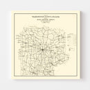 Vintage Map of Washington County, Indiana 1910
