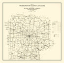 Vintage Map of Washington County, Indiana 1910