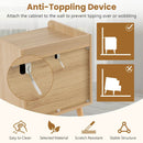 Modern End Table Bedside Table with 2 Rattan Decorated Drawers by LJGDeals