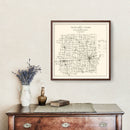 Vintage Map of Wayne County, Indiana 1910