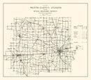 Vintage Map of Wayne County, Indiana 1910