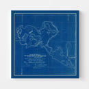 Vintage Webster Lake, IN Map 1922