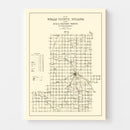 Vintage Map of Wells County, Indiana 1911