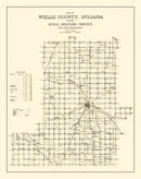 Vintage Map of Wells County, Indiana 1911
