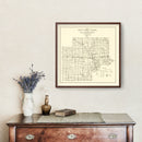 Vintage Map of White County, Indiana 1909