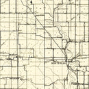 Vintage Map of White County, Indiana 1909