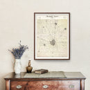 Vintage Map of Delaware County, Indiana 1904