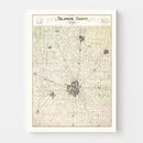 Vintage Map of Delaware County, Indiana 1904