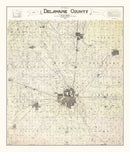 Vintage Map of Delaware County, Indiana 1904