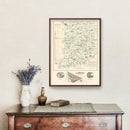 Vintage Map of Indiana 1923