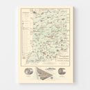 Vintage Map of Indiana 1923