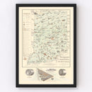 Vintage Map of Indiana 1923
