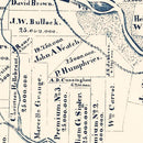 Vintage Map of Jefferson County, Texas 1840