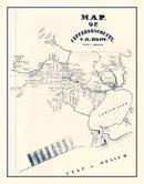 Vintage Map of Jefferson County, Texas 1840