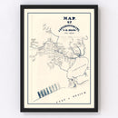 Vintage Map of Jefferson County, Texas 1840
