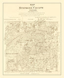 Vintage Map of Stephens County, Texas 1879