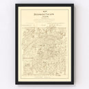 Vintage Map of Stephens County, Texas 1879