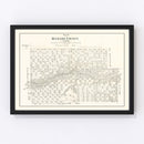 Vintage Map of Menard County, Texas 1879