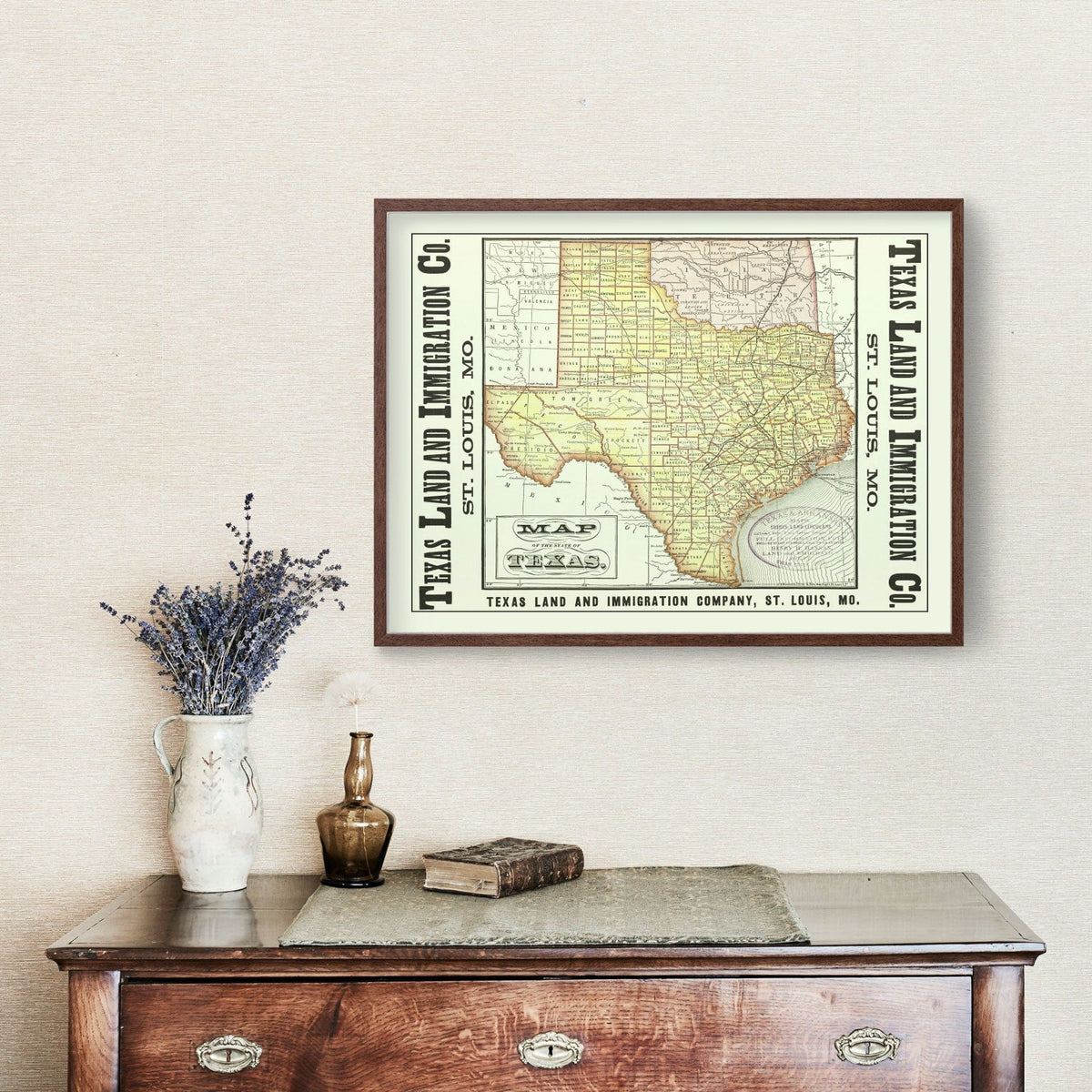 Vintage Map of Texas 1876, photo 3 of 5