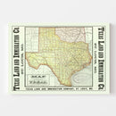 Vintage Map of Texas 1876