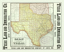 Vintage Map of Texas 1876