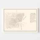 Vintage Map of Brownsville, Texas 1878