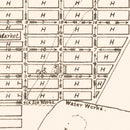 Vintage Map of Brownsville, Texas 1878