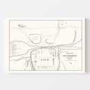 Vintage Map of Fort Richardson, Texas 1870