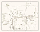 Vintage Map of Fort Richardson, Texas 1870