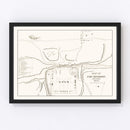 Vintage Map of Fort Richardson, Texas 1870