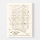 Vintage Map of Austin, Texas 1872
