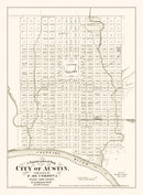 Vintage Map of Austin, Texas 1872