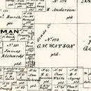 Vintage Map of Wood County, Texas 1877