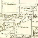Vintage Map of Fannin County, Texas 1870