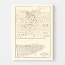 Vintage Map of Galveston, Texas 1889