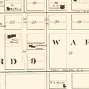 Vintage Map of Galveston, Texas 1889